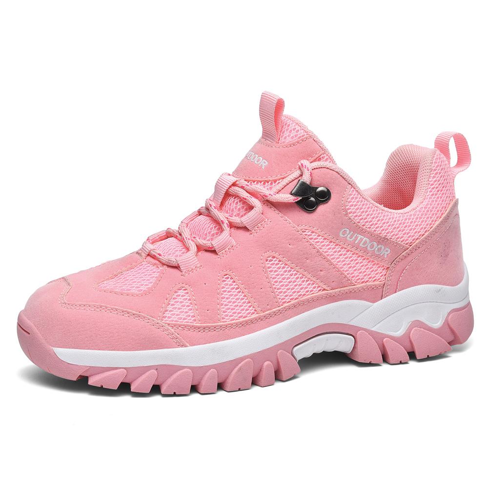 

2025 Новые мужские унисекс кроссовки для альпинизма, туризма, пара, обувь для хайкинга, дышащие, нескользящие, для бега по пересеченной местности, повседневные 47 розовый
