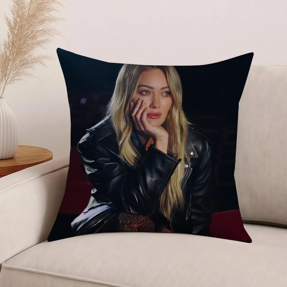 Singer Hilary Duff Mature Pillow Case Office Cushions Suitable For Sofa Car Bedroom Decorative Cushion Cover