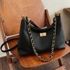 Bag Women's 2025 New Fashion Niche Design Folded Shoulder Crossbody Bag Premium Chain Underarm Bucket Bag