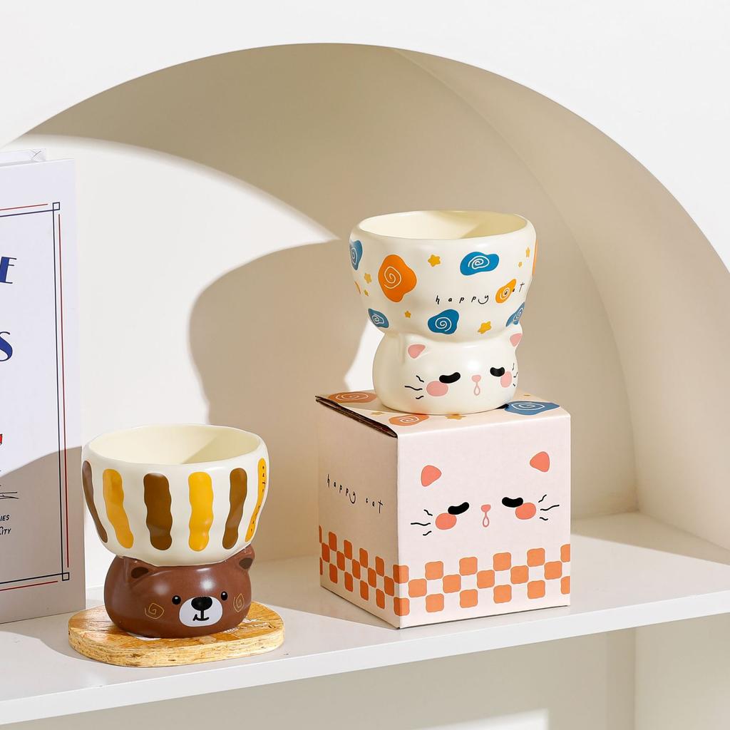 High-value cute mug, breakfast milk cup, office drinking cup, couple ceramic cup, girlfriend water cup