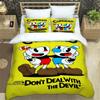 Cuphead Cartoon Printed Bedding Sets Exquisite Bed Supplies Set Duvet Cover Bed Comforter Set Bedding Luxury Birthday Gift