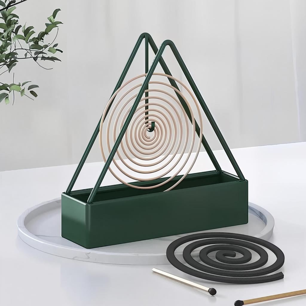 Iron Plastic Mosquito Coil Holder & Incense Burner Frame Incense Holders Coil Modern Repellent Incense Rack For Household Bedroom Patio