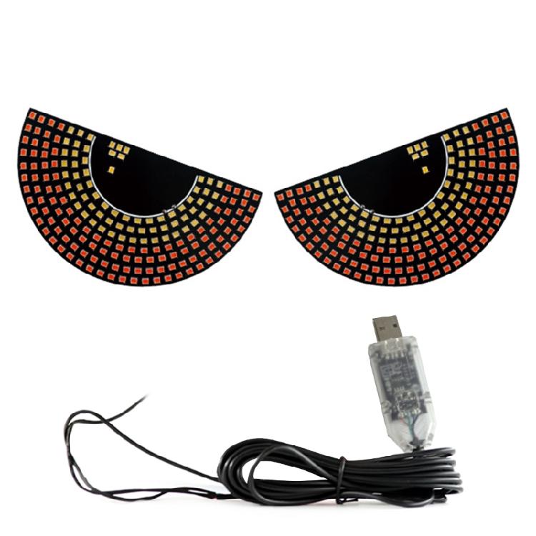 Flexible LED Car Lamp Programmable Devil Eye Light Eye Catching LED Car Display for Creative Vehicle & Business Lighting