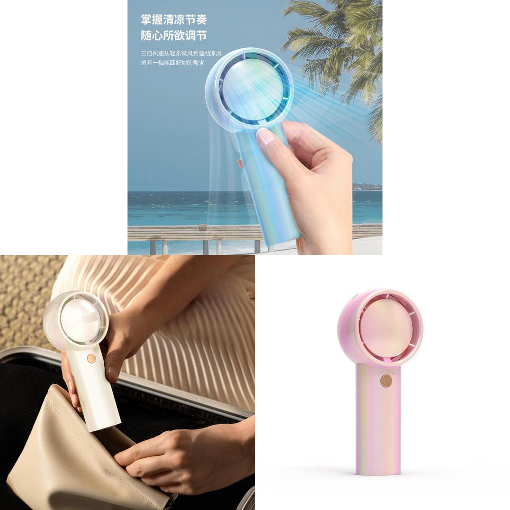 Handheld Mini Turbo Fan With Usb Rechargeable Battery For Outdoor Travel And Personal Use