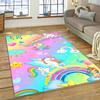 3D Cute Unicorn Cartoon Animal Carpet Rug for Home Living Room Bedroom Sofa Doormat Decor,Child Play Area Rug Non-slip Floor Mat
