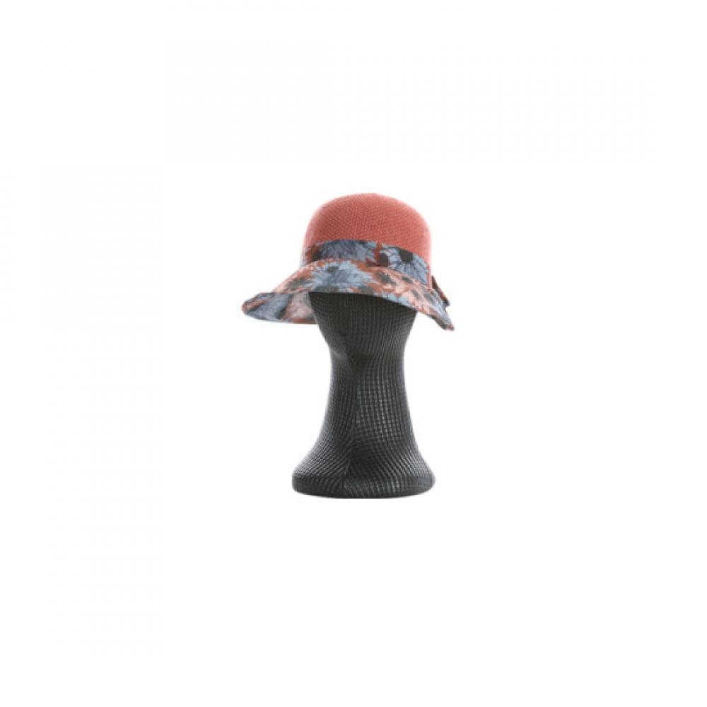 Shop Women Uv Protection Sun Cap Back Ribbon Bucket Hat Brick Km Wh 0739