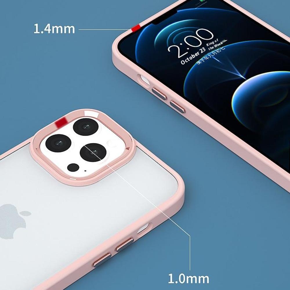 Für iPhone 16 Pro Max Hülle Bonbonfarbe TPU+PC Handyhülle Hautgefühl Hohe Transparenz Rückseite