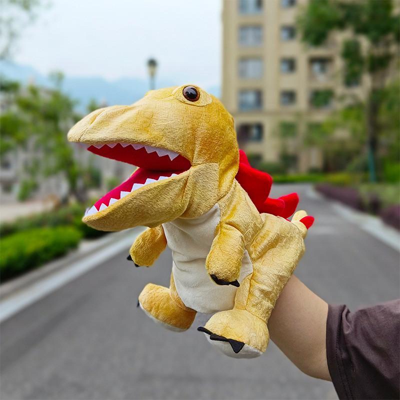 Pp Cotton Filled Dinosaur Plush Hand Puppet For Kids Play