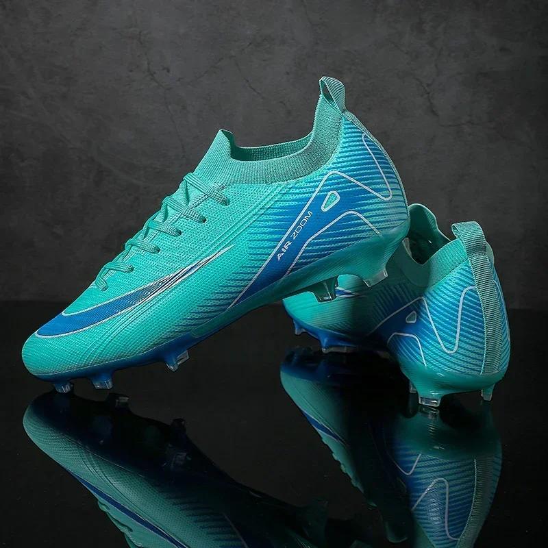 

New Men Football Boots FG Training Shoes Soccer Shoes Non-Slip Soccer Cleats Long Spikes Ultralight Outdoor Drop Shipping 35