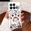 For Xiaomi 15T Case Aesthetic Fashion Cute Cat Astronaut Soft Silicone TPU Back Cover For Xiaomi 15T Pro Transparent Phone Case