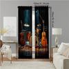2 Pcs, Versatile Polyester Transparent Curtains for Home Decoration Rock for Use In Bedrooms and Living Rooms