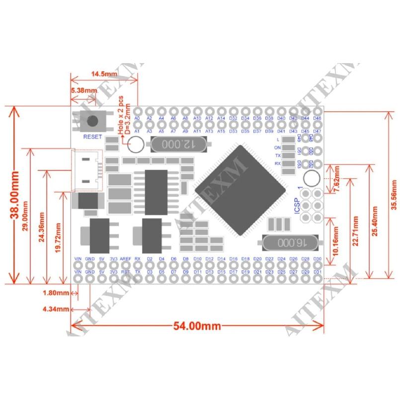 MEGA2560 MEGA 2560 R3 (ATmega2560-16AU CH340G) AVR USB Board Development Board MEGA2560 PRO For Arduino Expansion Board DIY Kit