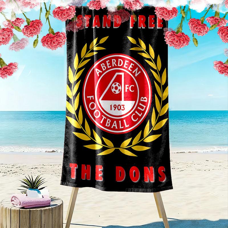 Toalla de Playa con Estampado del Logo de Aberdeen, Toalla Grande Suave de Secado Rápido para Playa, Camping, Natación