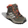 Adidas Terrex AX4R Mid Hiking Comfortable Versatile Non-Slip Durable Mid-Top Outdoor Shoes Kids Hiking Shoes Green White Orange JI0921