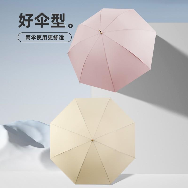 3-Layer Coated UV Protection Umbrella Long Handle Straight Stick Rain Sun UPF50 Outdoor Garden Pool Patio