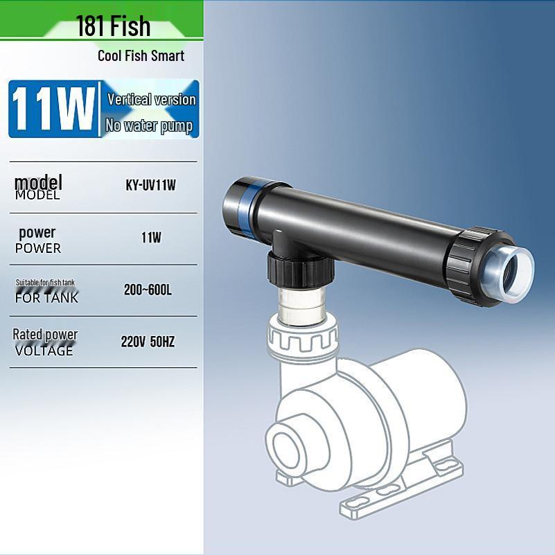 Cool Fish Smart Aquarium Pump with UV Sterilization and Timer for Algae Removal and Water Purification