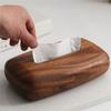Dřevěný kryt na krabičku s kapesníky z ořechového dřeva, Moderní obdélníkový design se snímatelným víkem, Minimalistická domácí dekorace na stůl, do koupelny