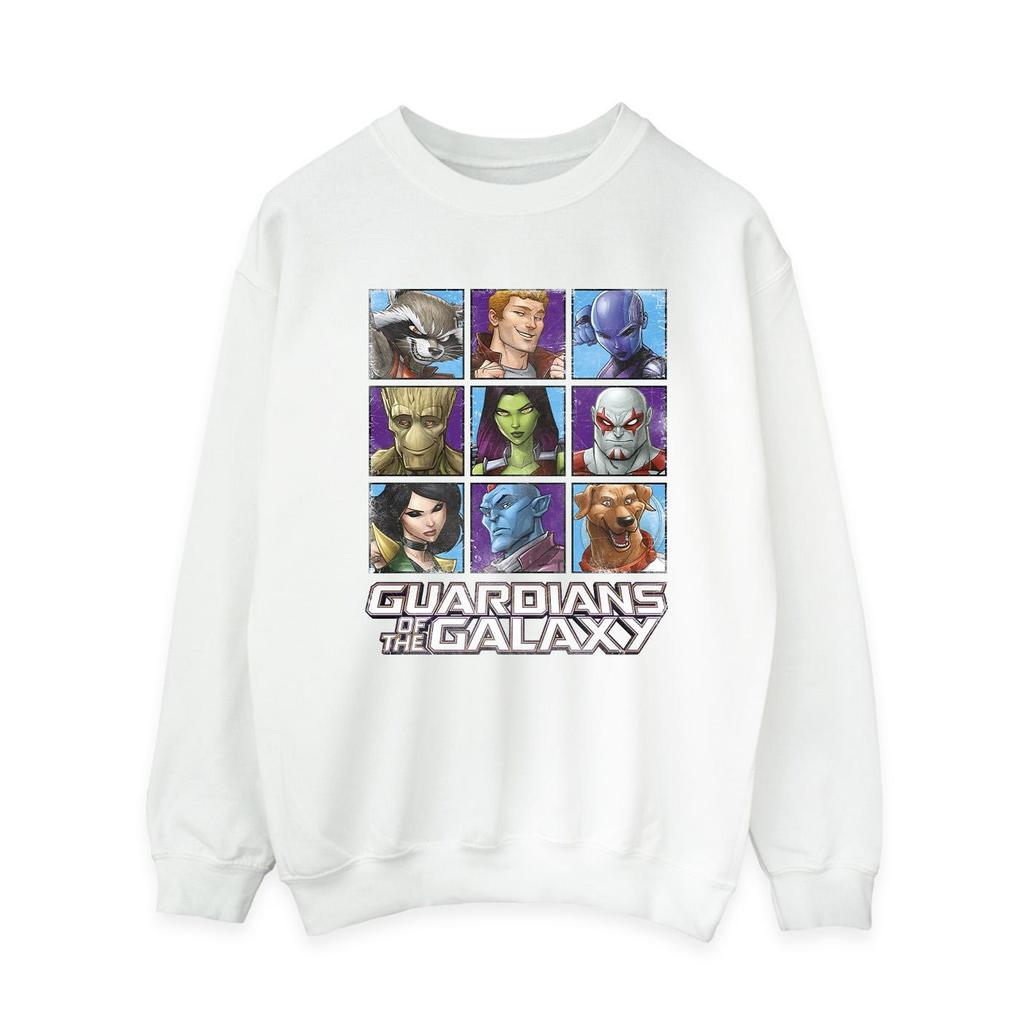 Guardians Of The Galaxy Womens/Ladies Character Squares Sweatshirt