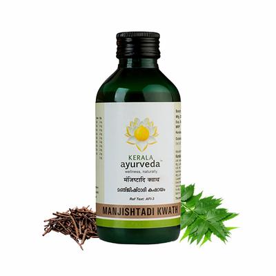 Manjishtadi Kwath 200 ml Confezione da 1 | Purificatore del Sangue e Supporto per la Pelle a Base di Erbe Naturali