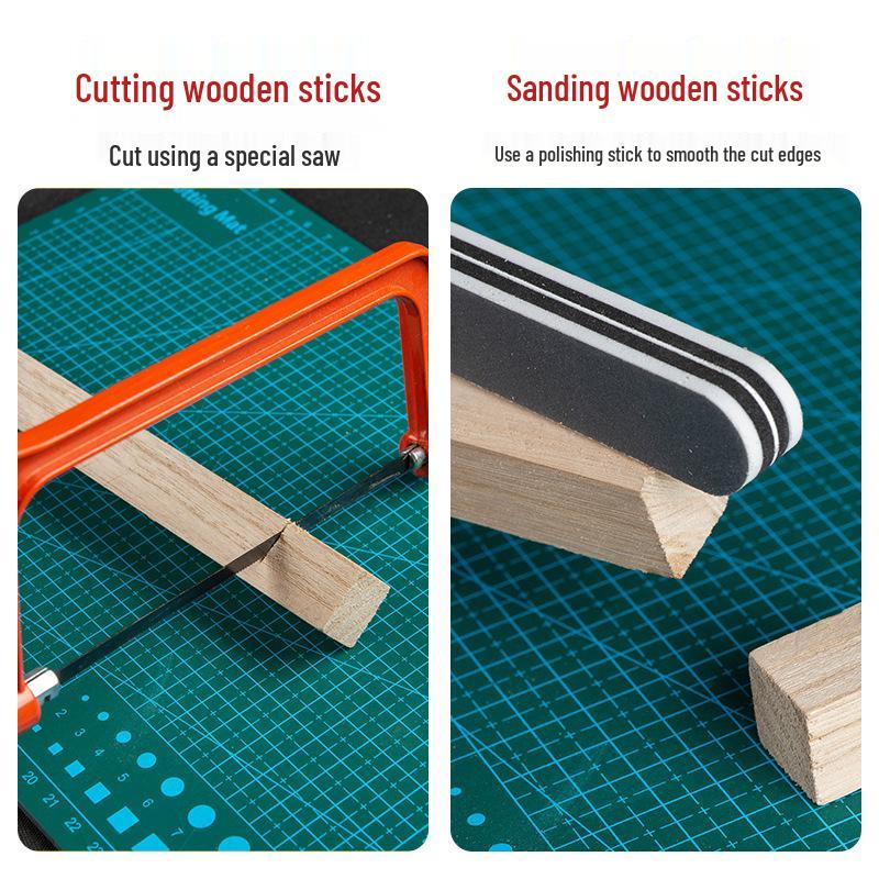 Paulowniahout Strips voor 3D Modelbouw en Blokhut Constructie