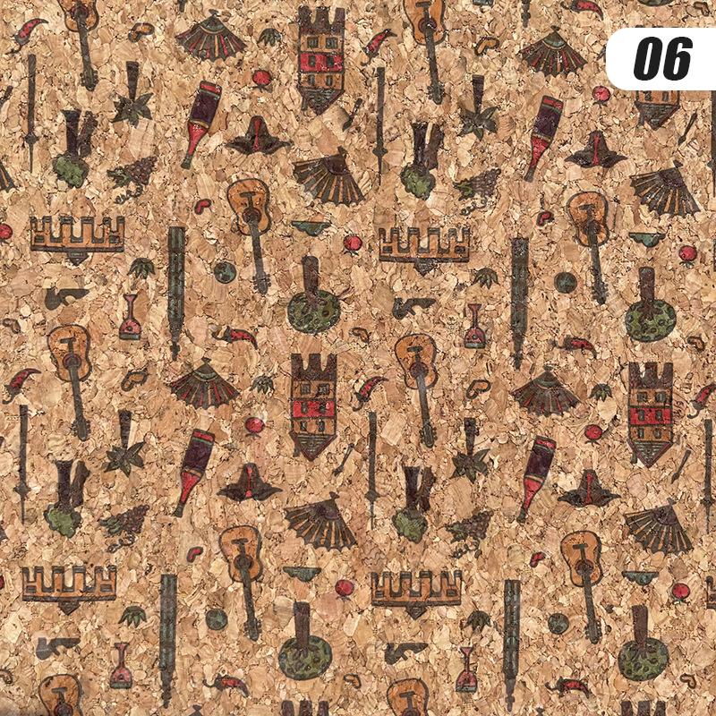 100x135cm Tkanina z nadrukiem korkowym Sztuczna skóra Wodoodporna Kolorowa Miękka Tkanina Korkowa Sofa Samochód Torba Dekor Mebli DIY Szycie Rzemiosło