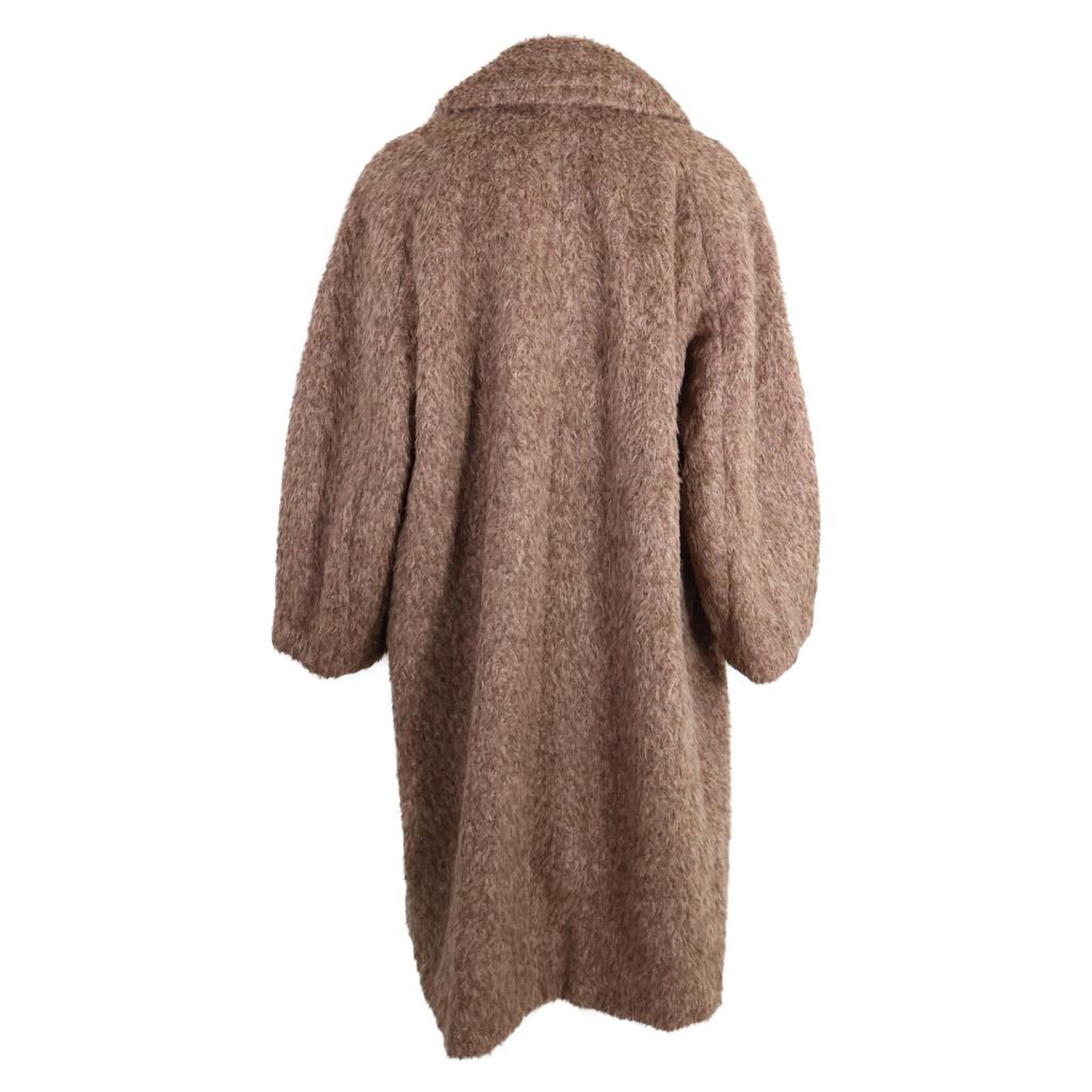 DRAWER [Good Condition] 6525-234-0757 Melange Shaggy Tailored Collar Coat 36 Pink brownUsed