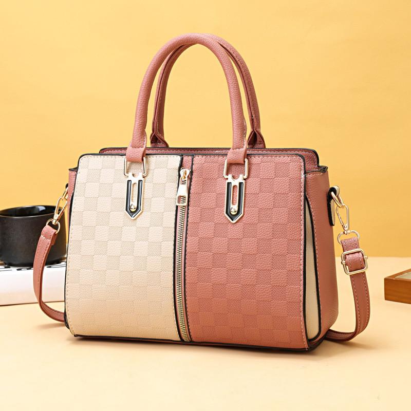 Große Damen-Tragetasche im Color-Block-Design Stilvoll und vielseitig für den täglichen Gebrauch