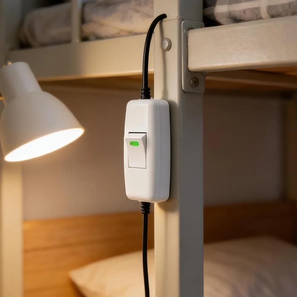 High Power Light Switch Boat Shape Household Switches Replacement White Inline ON/OFF Table Lamp Switch Electrical Accessories
