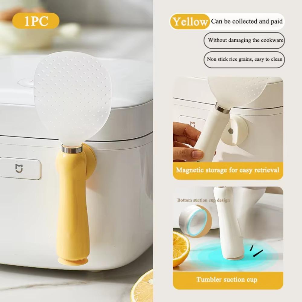 Heat-Resistant Magnetic Rice Scoop Anti-Tip Rice Paddle New Non-Stick Rice Scoop  Household Cooking
