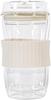 POKETLE Glass Tumbler with Lid, 330ml, Double-Walled, Heat-Resistant, Dishwasher-Safe, BPA-Free, Vidro 330, Ivory