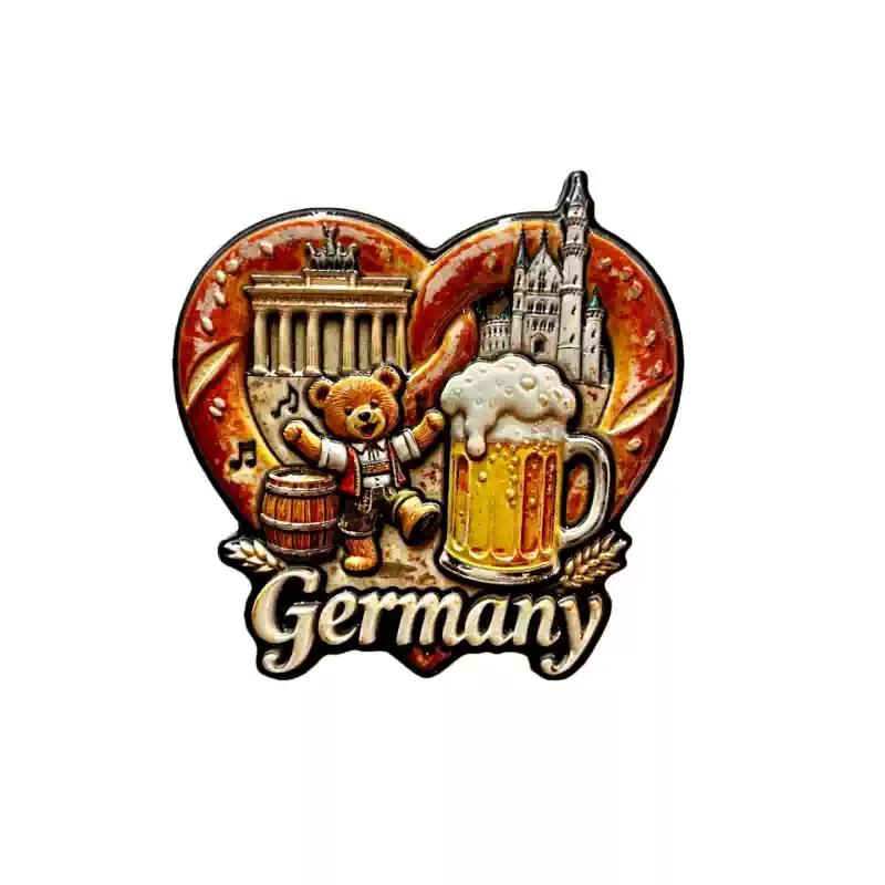 Germany Berlin Hamburg Munich Resin Fridge Magnet Stickers Travel Souvenir Gift Landscape Refrigerator Magnet Home Kitchen Decor
