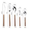 Ruhan 3-Pack Faux Wood Handle 5-Piece Steak Cutlery Sets
