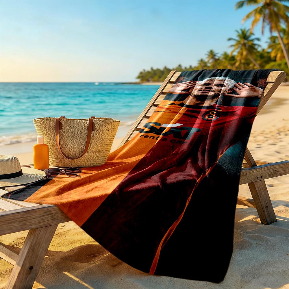 Galatasaray Beach Towel Super Soft & Absorbent Comfortable Lightweight Suitable for Sports, Travel, Swimming, Yoga, Bathroom, Beach, And Pool