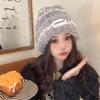 New Autumn and Winter Bear Plush Ear Protection Knitted Hat Korean Version of Versatile Warm Face-showing Small Wool Hat