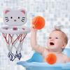 Basketball Bath Toy Cartoon Suction Basketball Hoop Portable Interactive Bathroom Game Water Play Set For Boys Girls Preschool