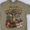 Maglietta da caccia al cervo Buck Wear vintage da uomo M/L Tradizione americana 1995 Anni '90