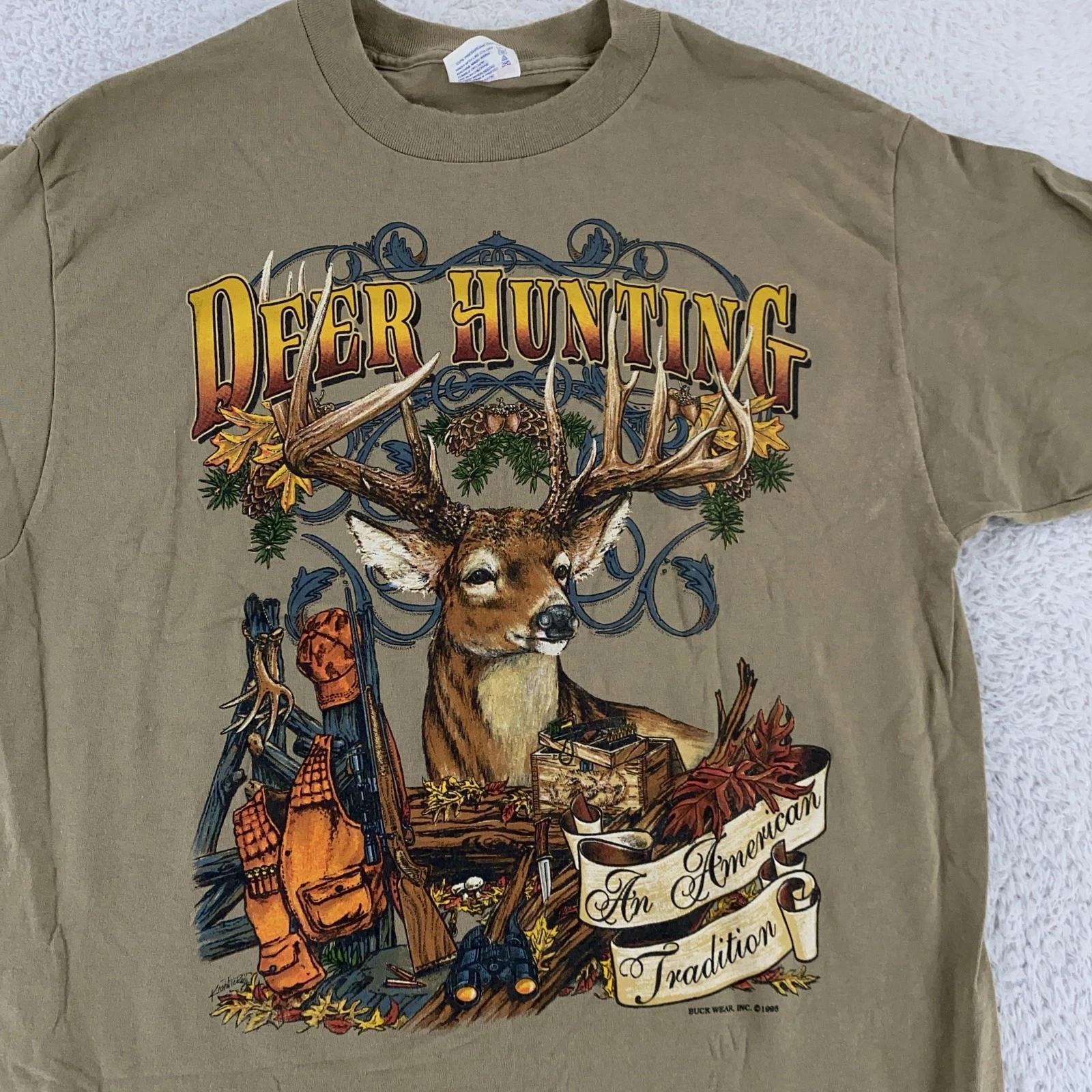 Vintage Buck Wear Deer Hunting Shirt Mens M/L American Tradition 1995 90s XL