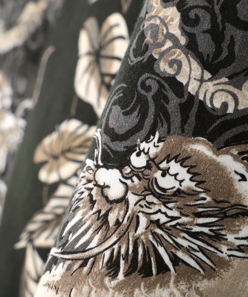 AVIREX Aloha Shirt Dragon Rise Size L 010 Black (WEB&DEPOT Exclusive) Men's 783-5123024