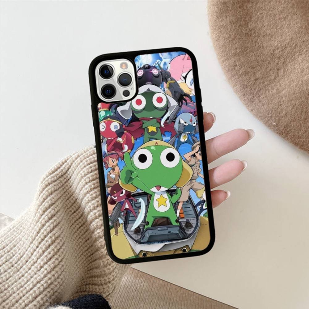 Keroro Frog Cool Gunsou Sergeant PC+TPU Phone Case For IPhone 17 16 15 14 PRO MAX 11 12 13 PLUS MINI Cover