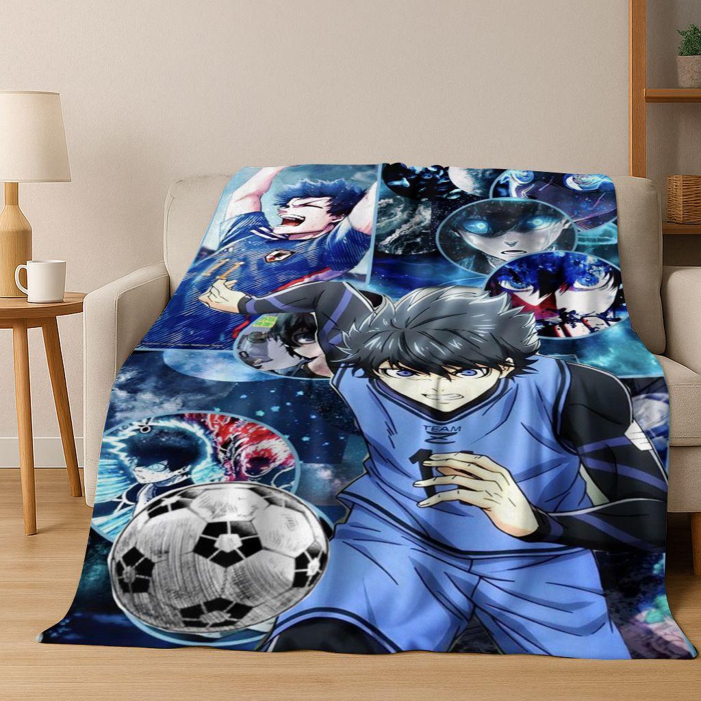 

Cartoon BLUE LOCK Football Anime Isagi 3D Flannel Blanket,Warm and Cozy Soft Throw Blanket for Home Bedroom Bed Sofa Cover Kids 75x90cm