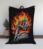 Flaming Tattoo Machine Crochet Blanket Pattern |Edgy Fire Throw Tapestry Crochet Digital PDF Download