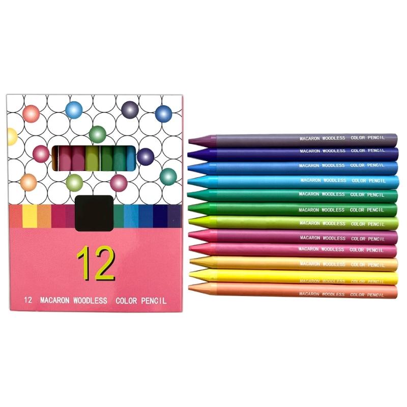 

12 Colors Pencils Drawing Pencils Woodless Colored Pencils Art Supplies for Coloring Sketching Painting and Drawing 1
