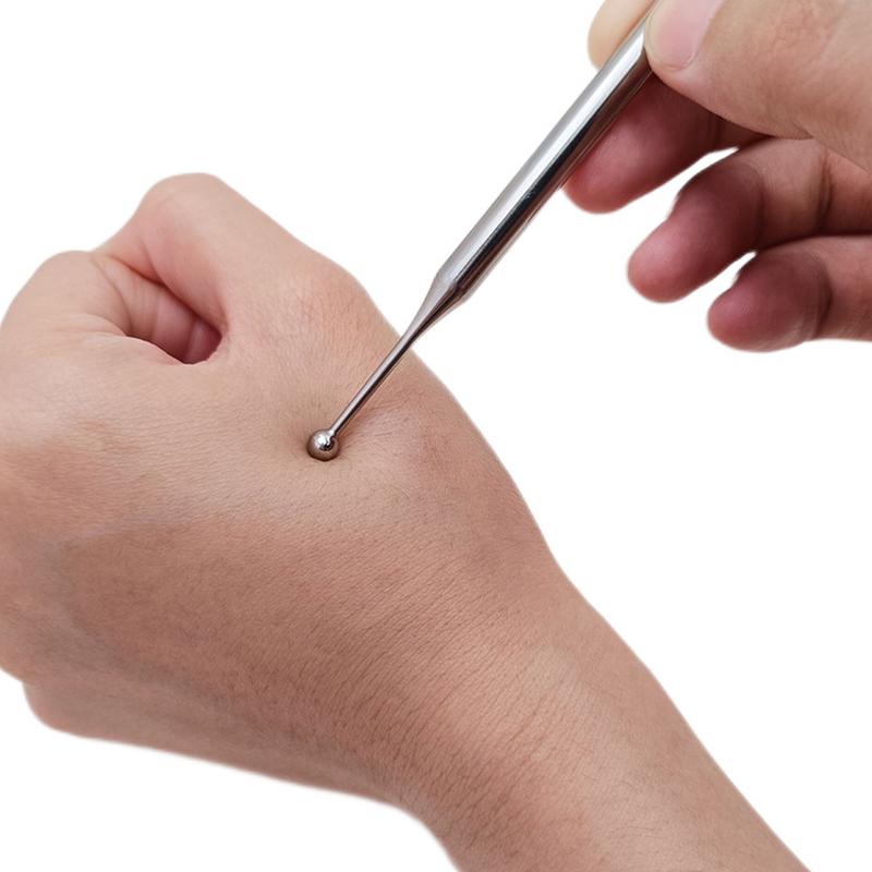 Stainless Steel Acupressure Pen Elastic Ear Acupoint Massage Stick Improve Eyesight Acupuncture Point Massager Relax Body