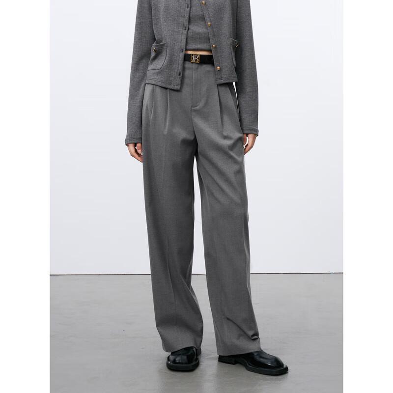 PEACEBIRD Women's Pleated Wide-Leg Casual Pants