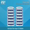 Universal Manual Razor with Five-Layer Blade and Metal Holder for Face and Beard Shaving