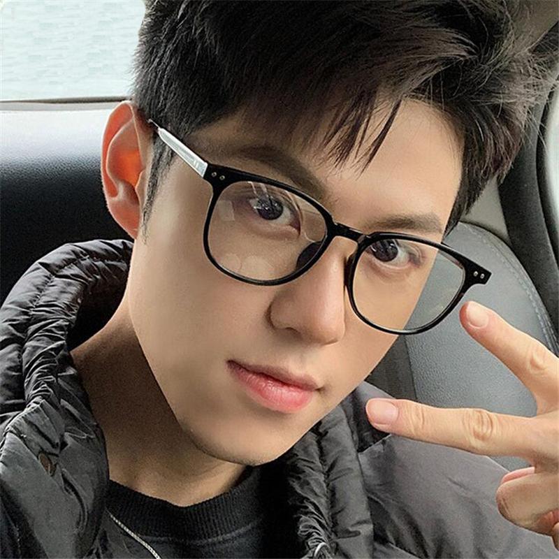 0 -0.5 -0.75 To -4.0 Anti Blue Light Transparent Gray Frame Square Myopia Glasses Rivet  Minus Degree Prescription Spectacle