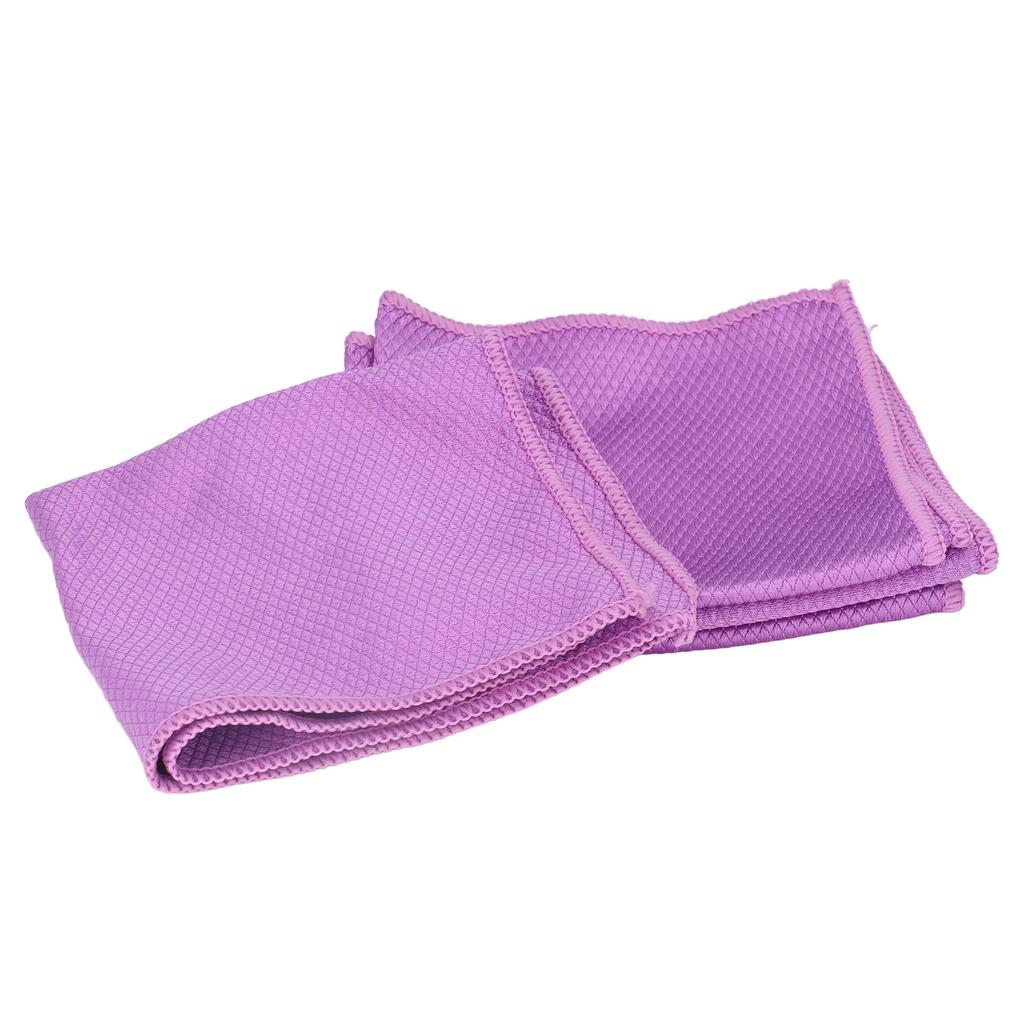 4pcs Cleaning Cloth Double Sided Fine Fiber Fish Tank Glass Cleaning Rag for Plates Tableware