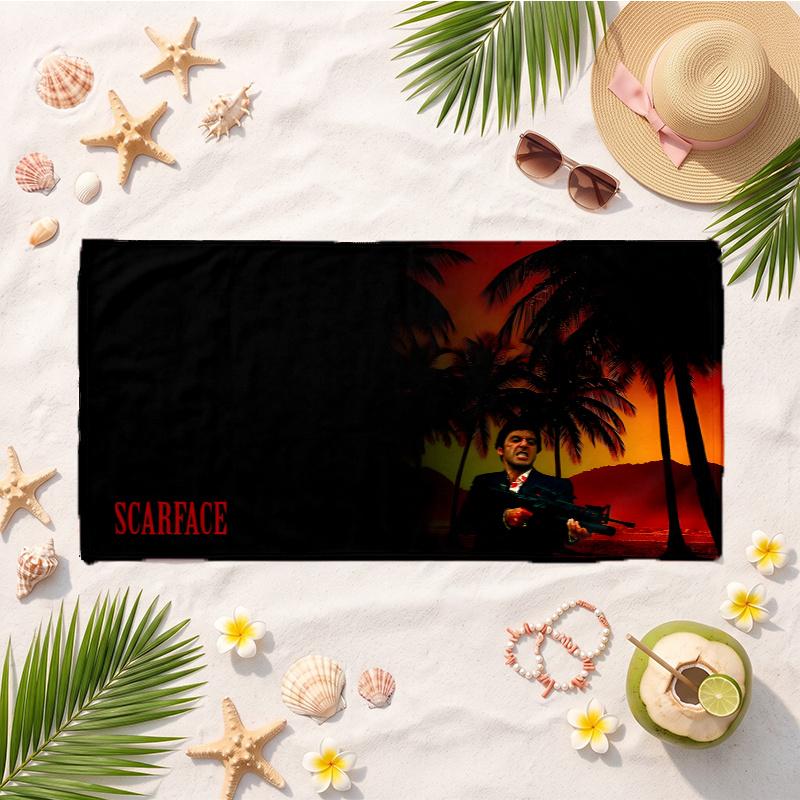 Scarface (23) Soft Beach Towel Lightweight Towel for Beach Pool Swimming Travel Vacation Use