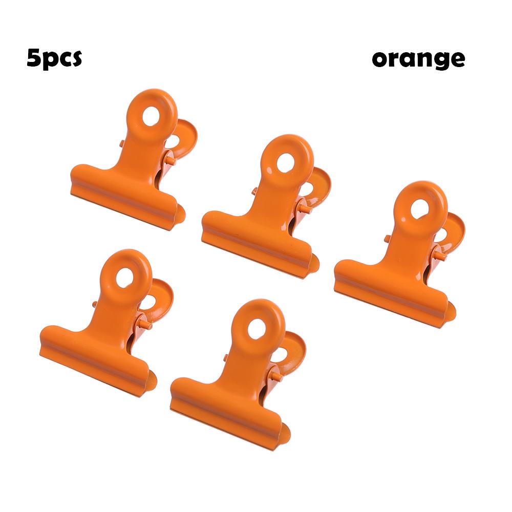 5PCS Cute Metal Clip Candly Color Metal Binder Clips Notebook Letter Paper Clip Office Clip