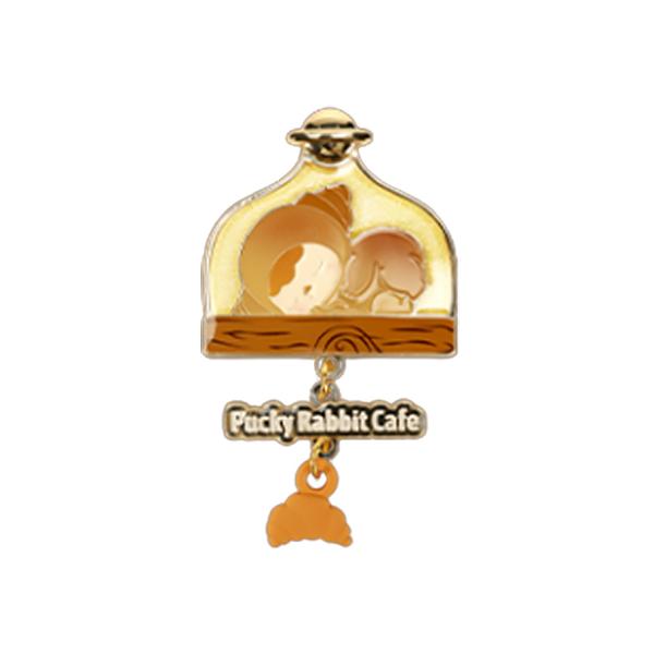 POP MART Pucky Elf Bunny Café Collection, Badge Mystery Boxes, Single Blind Box